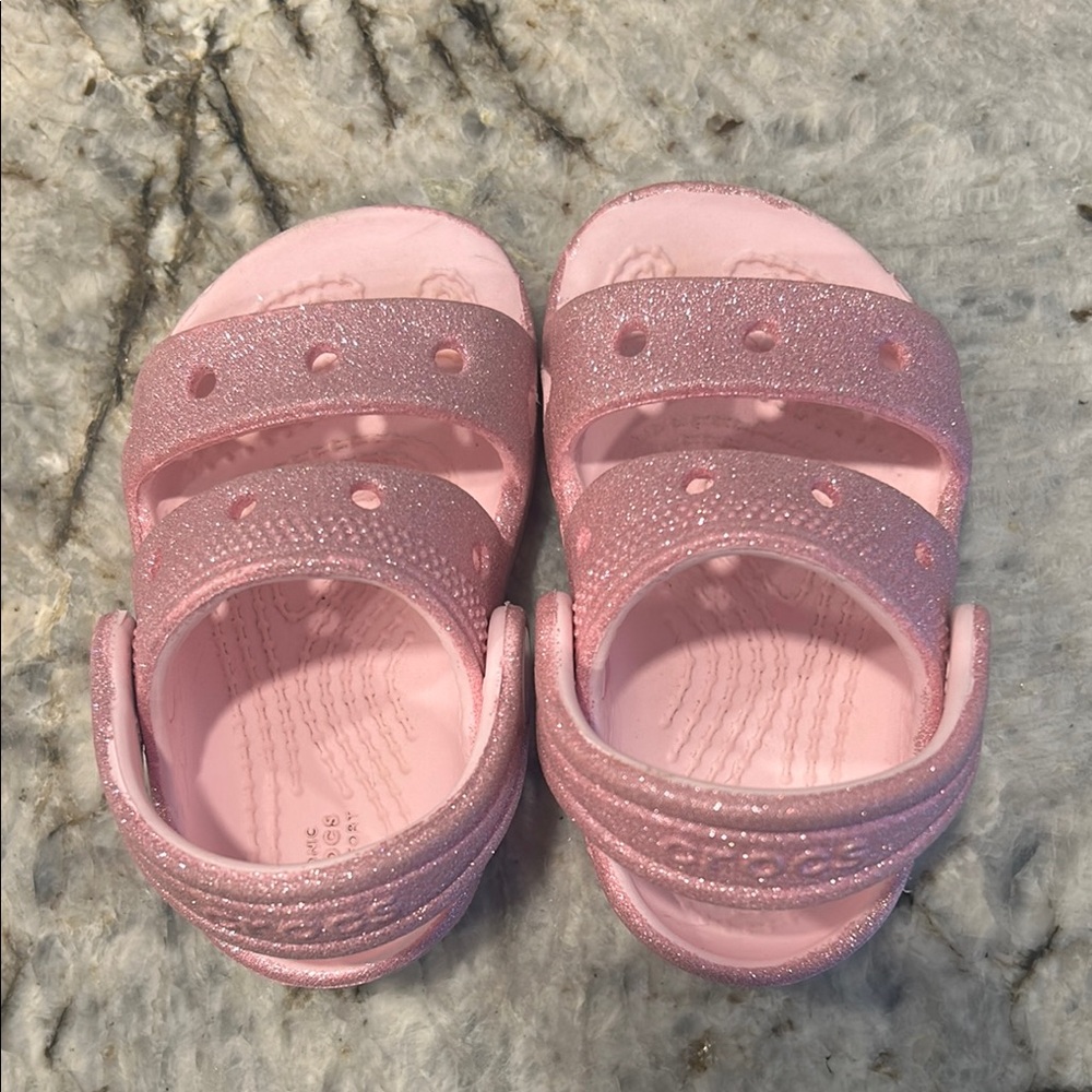 Pink toddler Croc Sandals
